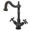 Kingston Brass Heritage 2-Handle Bathroom Faucet W/ Brass Pop-Up & Cover Plate, Bronze KS1435AX - alternate 1